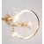 Lampa wisząca złota metalowa 8-punktowa szklana DRS3510/7 - Lampy Elem